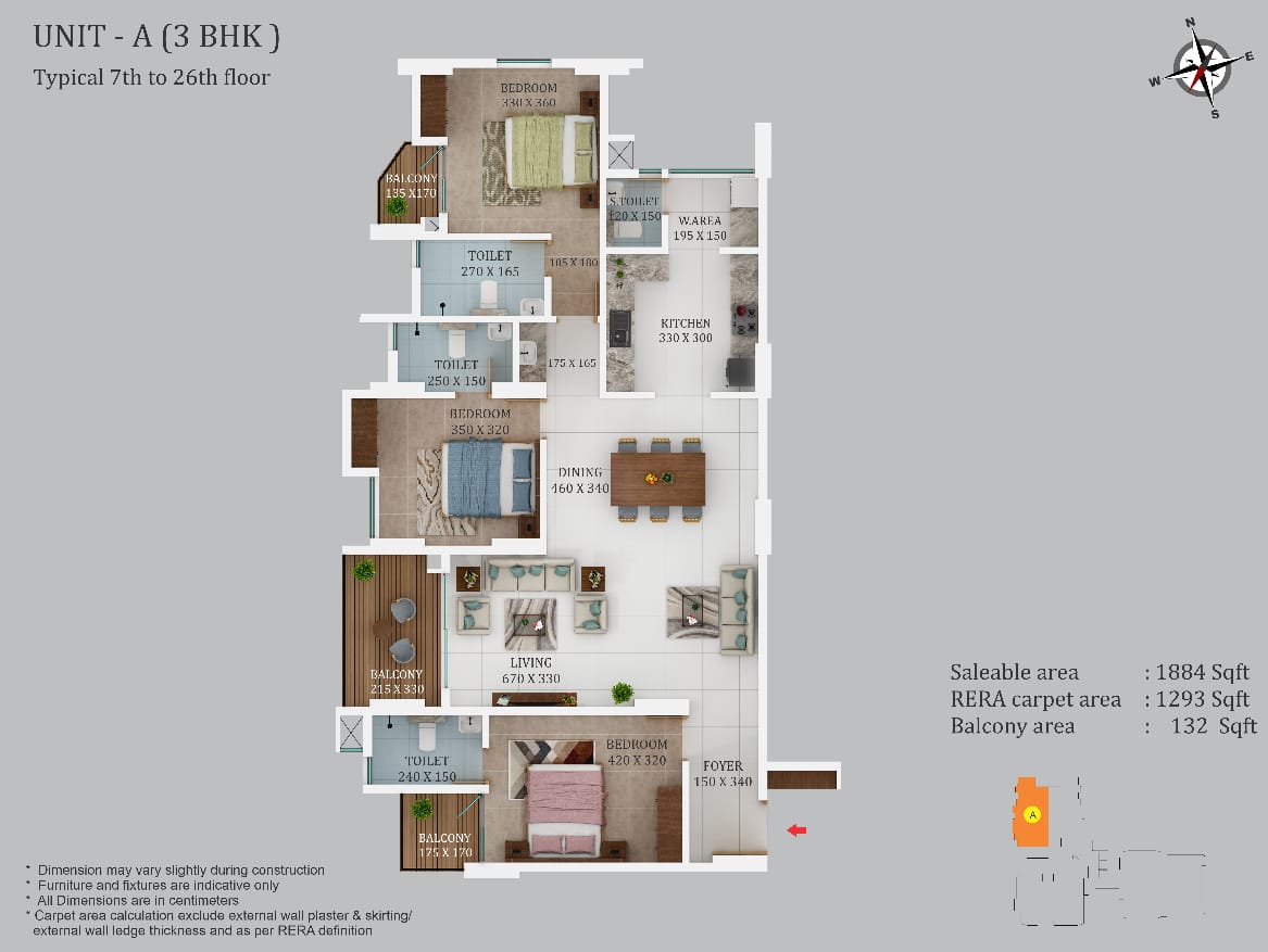 Kalyan Homes sky high 3BHK