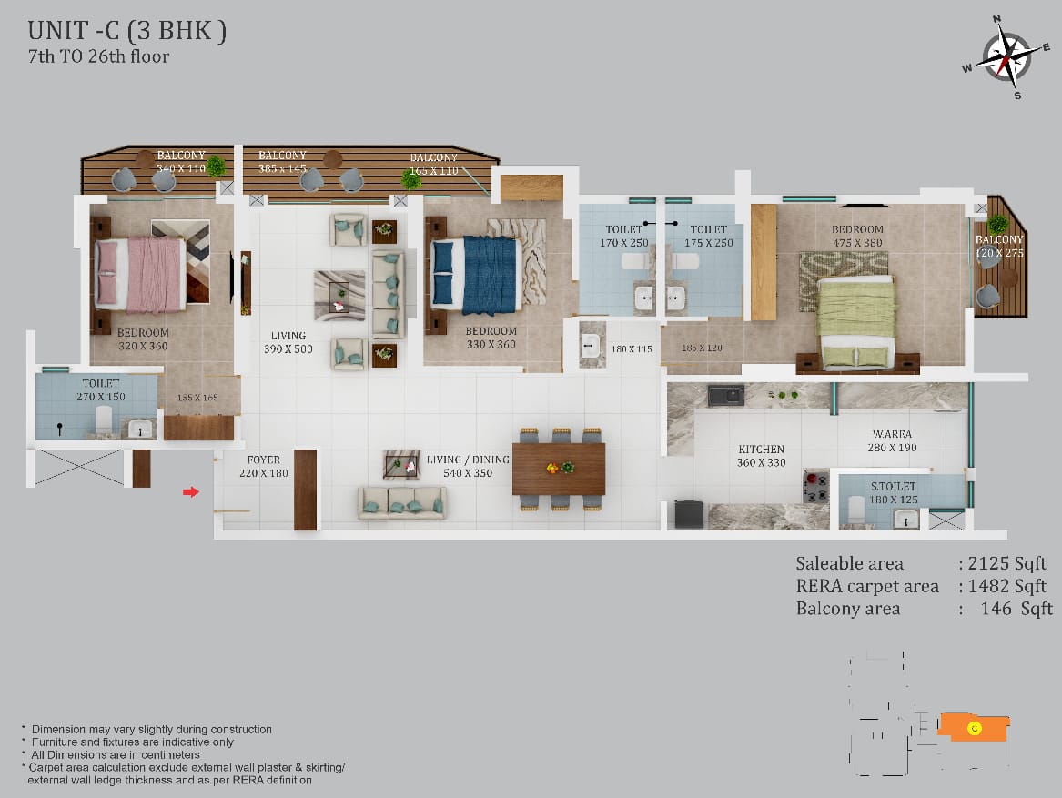 Kalyan Homes sky high 3BHK